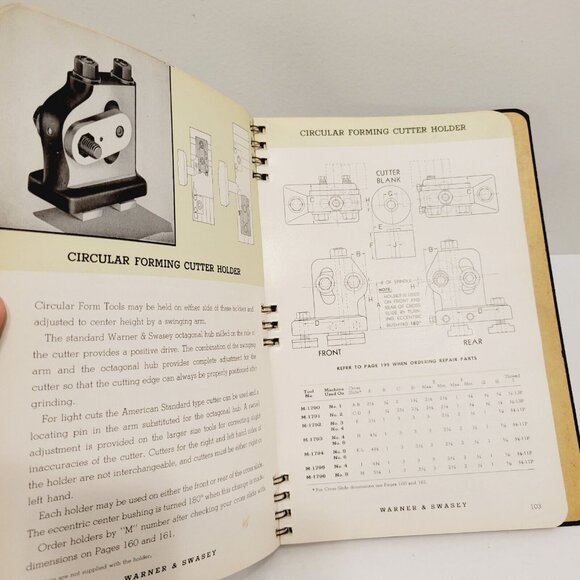 Vtg Turret Lathe Tools Warner & Swasey 1956 Catalog Manual #38F - Picture 5 of 6